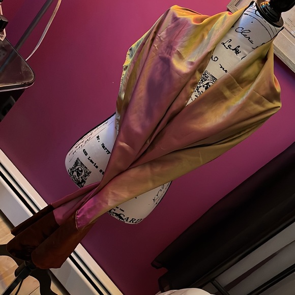 Iridescent Velvet Indian Shawl - Picture 4 of 7